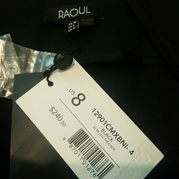 NWT Raoul black ankle pant size 8 - Picture 2 of 7